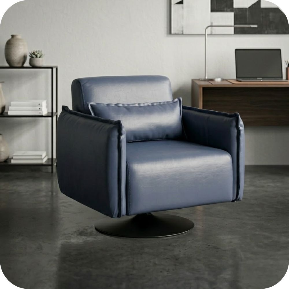 Sillón ANTOM VINIL azul marino