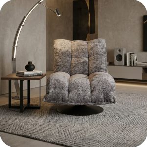 Sillón Ocasional Giratorio JENNIFER grisclaro