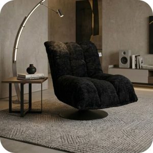 Sillón Ocasional Giratorio JENNIFER negro