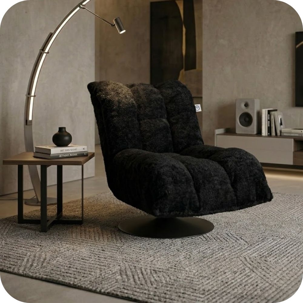 Sillón Ocasional Giratorio JENNIFER negro