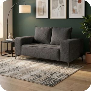 Sofa Loveseat Sofía gris oxford