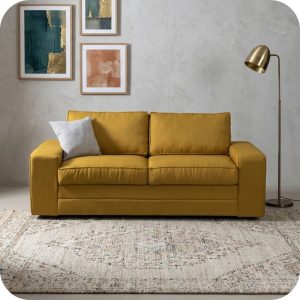 Sofá cama LEONOR matrimonial mostaza