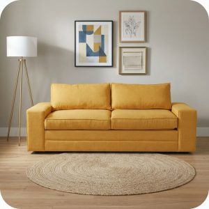 Sofá cama LEONOR queen amarillo