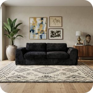 Sofá cama MIROSLAVA queen negro