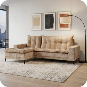 Sofá cama esquinera JENNIFER I beige