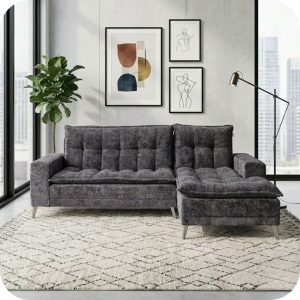 Sofá cama esquinera JENNIFER d gris oxford