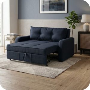 Sofá loveseat MANNE sofá cama azul marino